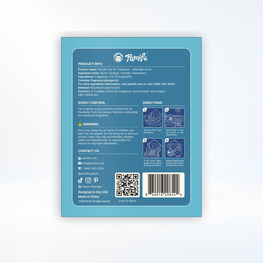 Pamife Car Air Freshener - Midnight Drive